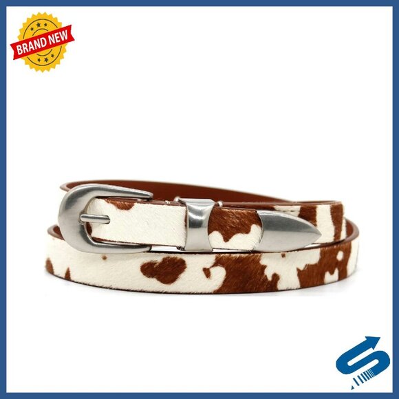 Genuine Leather Western Belt with Horsehair Pattern for Women main image 2